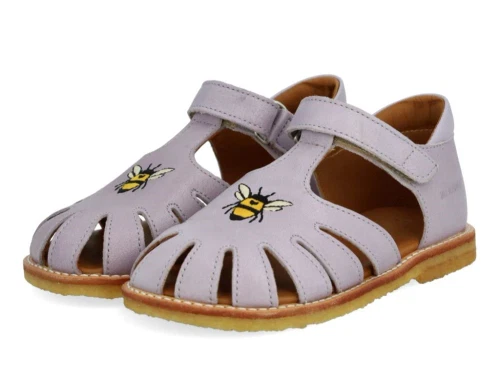 Angulus sandal lilla med bi broderi